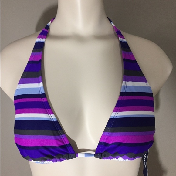 NWT Old Navy Purple Striped Bikini XS/S - Picture 2 of 11